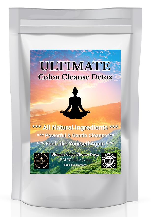 Generic Colon Cleanse Vegan Detox Aid for Gut Health, Digestion Aid, Supports Bowel Function, Constipation Relief and Bloating - 30 Tablets (1 Month Supply)