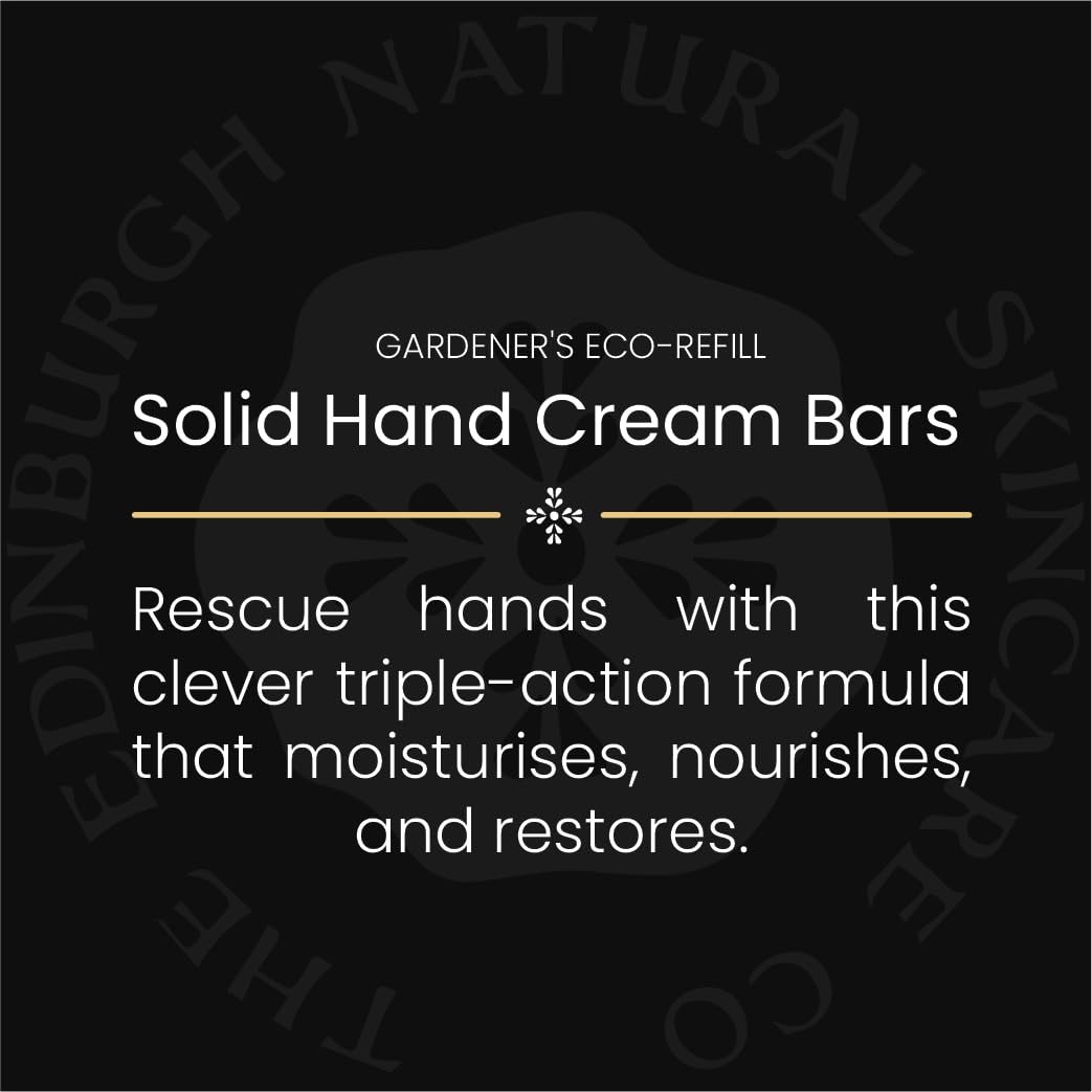 Gardener's Eco-Refill Luxury Solid Hand Cream Bar | For Extra Dry Hands | For Sensitive Skin | Hand Lotion | Natural Hand Cream | Gift for All | Edinburgh Skin Care Company