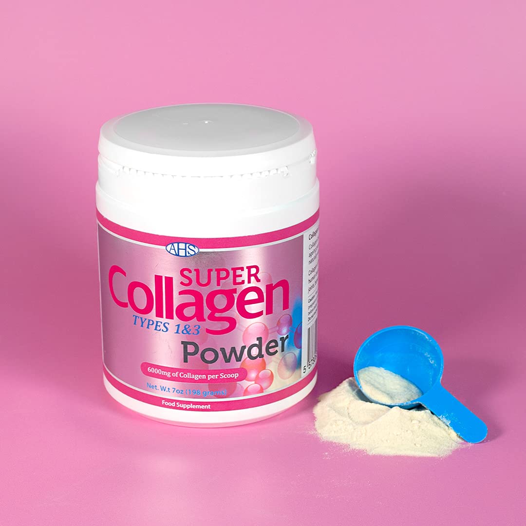 AHS Super Collagen Powder 198g/7oz - 6000MG Per Scoop - Unflavoured