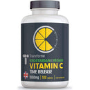 Transforme Vitamin C Time Release 1000mg | 180 Vegetarian & Vegan Tablets | with Rose HIPS and Bioflavonoids | High Strength | 6 Month Supply