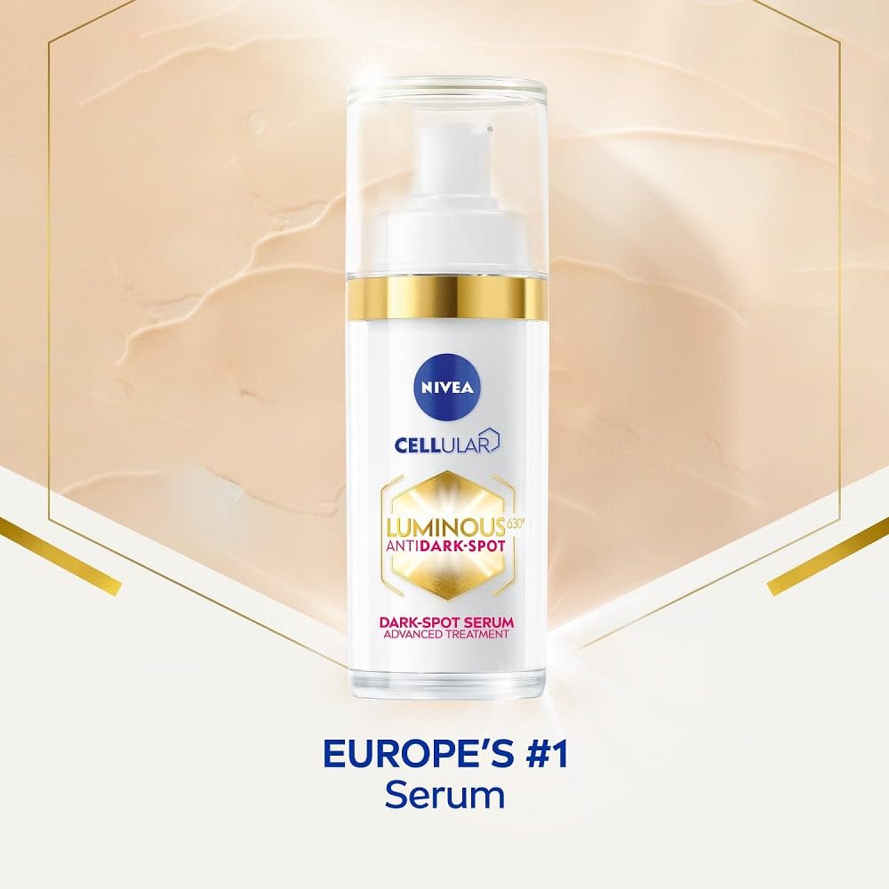 NIVEA Cellular Luminous 630 Anti Dark-Spot Treatment Serum (30ml), Face Serum Lightens and Reduces All Types of Dark Spots, Facial Serum for Even, Brighter, Luminous Skin
