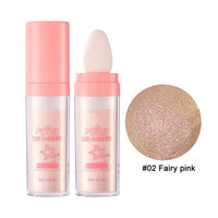 Weixinbuy Highlighter Powder Stick, Polvo De Hadas Glitter Patting Powder Fairy Highlight Powder Smooth Waterproof Three-Dimensional Shimmer, Sparkly Natural Patting Powder for Face Body Eyes Collarbones Glow