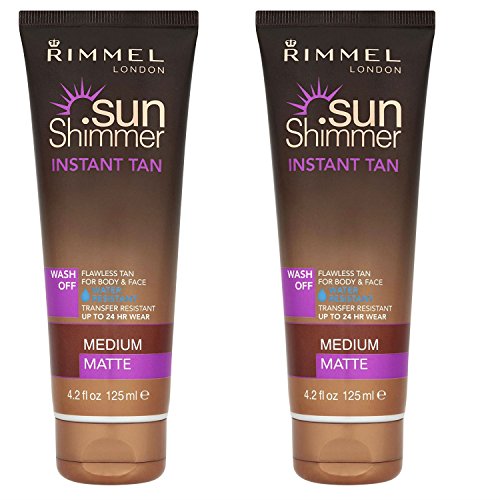 Rimmel London 2 X Sunshimmer Water Resistant Instant Tan Wash Off Matte - Medium