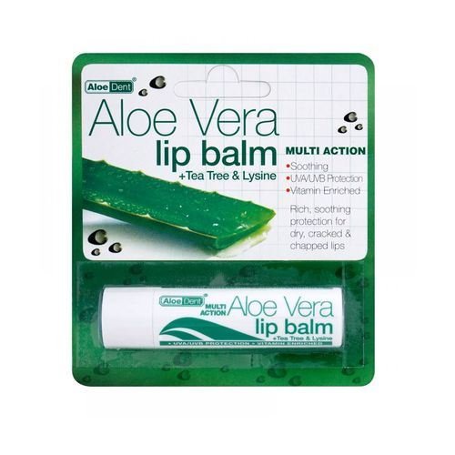 (4 PACK) - Aloe Dent - Aloe Vera Lip Balm | 4g | 4 PACK BUNDLE