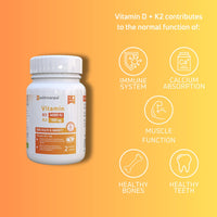 Healthmarque Vitamin D3 4000IU + K2 (MK7) 100 mcg | Vegetarian | Tablets