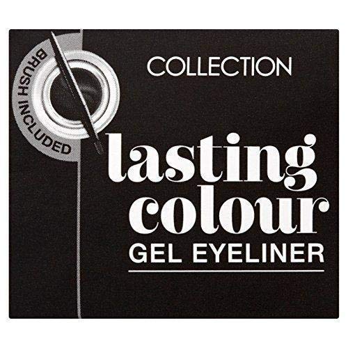 Collection Cosmetics Colour Gel Eyeliner, 12-Hour Wear with Angled Brush Included, 4g, Black