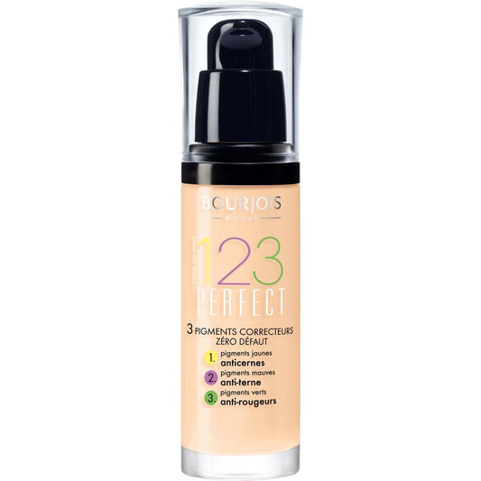 BOURJOIS Bourjois 123 Perfect Medium Coverage Liquid Foundation 51 Light Vanilla, 3ml