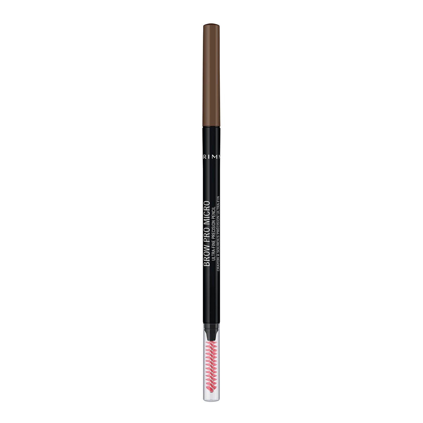 Rimmel London Brow Pro Micro Ultra-Fine Precision Pencil & Brush, Natural-looking Defined Brows, Soft Brown, 0.03 g