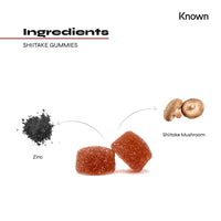 Shiitake 1000mg Mushroom Gummies by Known Nutrition | Natural Immune Support | Delicious Natural Cherry Flavour | 60 Two-a-Day Vegan Gummies (One Month’s Supply) (Shiitake)