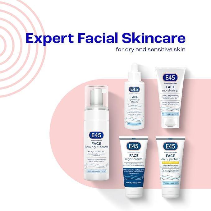 E45 Daily Face Moisturizing Cream - Hydrating Formula, 50ml