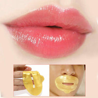 Crystal Collagen 24k Gold Under Eye & Lip Gel Pads Face Mask Anti Aging Wrinkle Gel Under Eye and Lip Patches, Vegan Cruelty-Free Self Care (5 Lip Masks & 5 Pair Eye Masks)