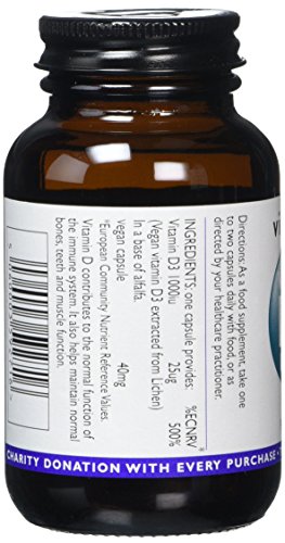 Viridian Vitamin D (Vegan) 1000iu, 90 Vegetarian Capsules