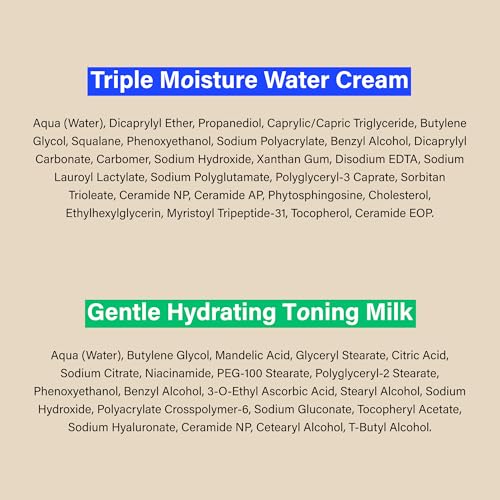 COATS Coats Healthy Skin Heroes 2-Step Bundle – Gentle Toning Milk 125 ml + Triple Moisture Water Cream 75 ml – Toner + Moisturizer Prevents Breakouts & Protects Skin Barrier, for Women & Men