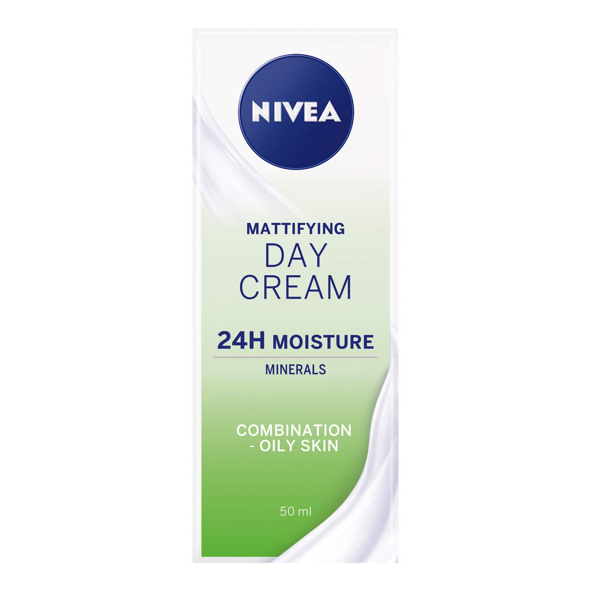 NIVEA Oil Free Moisturising Day Cream (50 ml), Combination and Oily Skin Moisturiser, Mineral Infused Day Cream, Skin Care Essentials