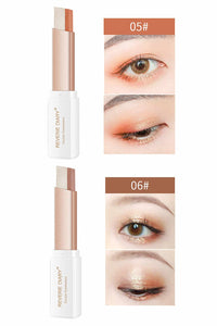 6 Pcs Double Colors Eyeshadow Stick Rotating Upgraded Glitter Gradient Eyeshadow Stick Long Lasting Waterproof Shimmer Cream Eyeshadow Stick Set