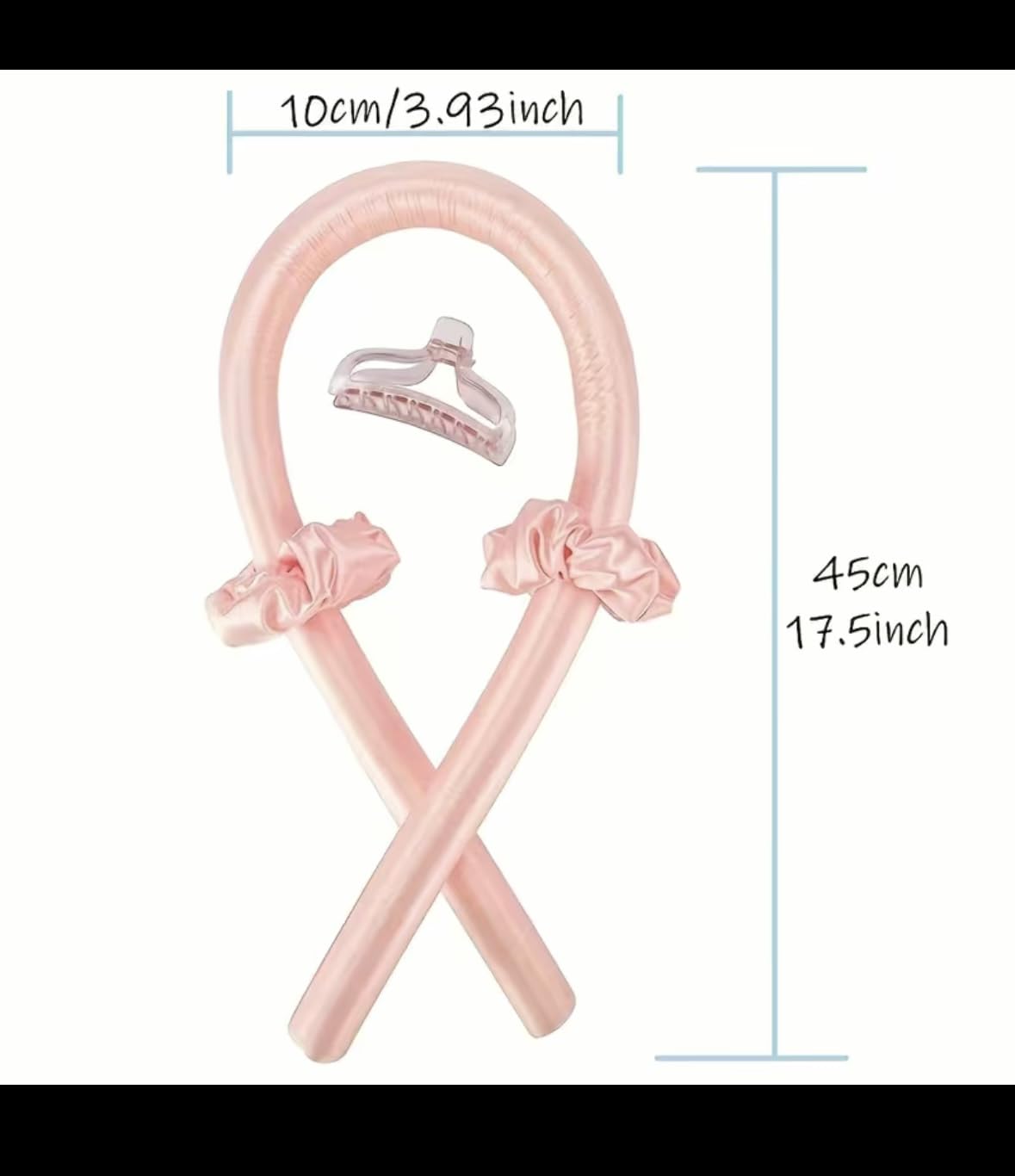 Heatless Curling Rod Headband, Silky Heatless Hair Curler with Hairpin, No Heat Wave Styling Tools for Long Medium Hair(Pink)