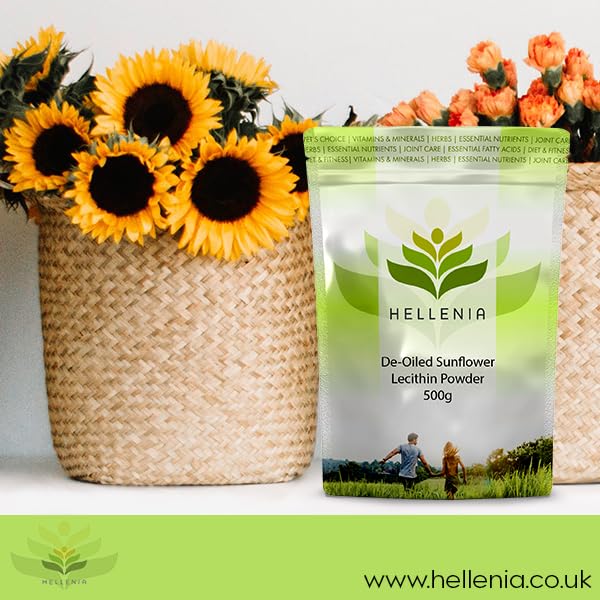 Hellenia De-Oiled Sunflower Lecithin Powder - 500g