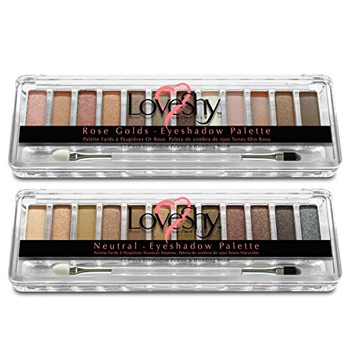 Loveshy LoveShy Cosmetics Eye Makeup set - Includes 2 Eye shadow palette, makeup sets for girls, makeup sets for women, girls makeup sets, makeup sets for teenagers (Kit 1)
