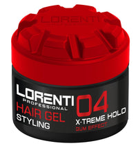 Lorenti Hair Styling Gel | Strong Hold, Edge Control Gum Effect Natural Shine 300ml (Red X-Treme Hold)