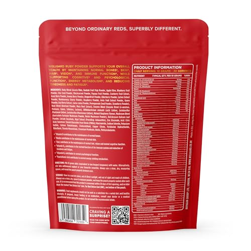Wellgard Ruby Powder, Vitamins, Minerals, Fruits, Botanicals, Fibre, Live Cultures, 300g