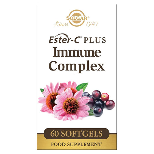 SOLGAR Solgar Ester-C Plus 1000 mg Immune Complex Softgels - Pack of 60 - Immune System Support - Vegan and Gluten Free