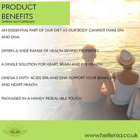 Hellenia Omega 3,6 & 9 Complex | 1000mg - 90 Softgel Capsules | High Strength | UK Manufactured