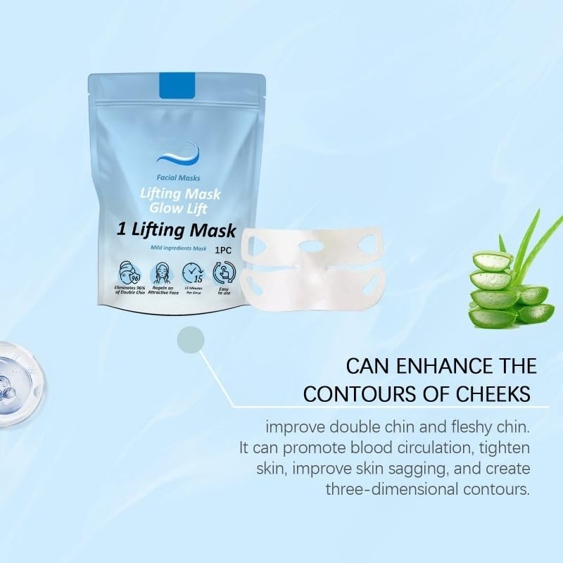 Chinology Double Chin Lifting Mask, 2pcs Chinology Chin Mask, V-line Face Lift Chin Mask, Anti Aging Collagen Face Mask for Double Chin Reducer - Say Goodbye To Your Double Chin Now