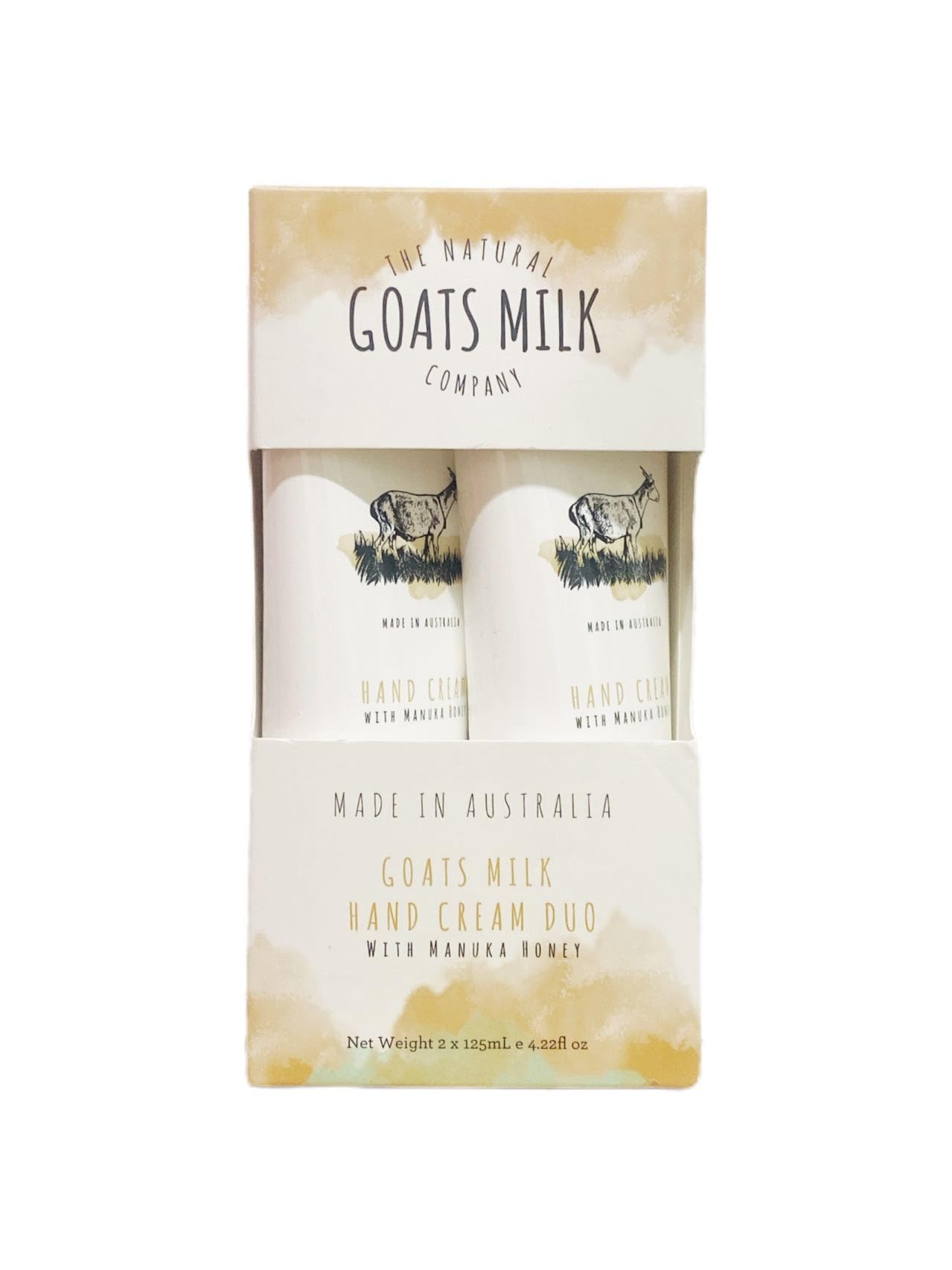 The Natural Goat Milk Company - Goats Milk Hand Cream Duo - With Manuka Honey 125mL×2