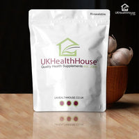 UKHealthHouse Garlic 3mg - 360 Tablets - Pure Potent Vegan High Strength 100% Natural Allicin Supplement Odourless Garlic Pearls One-a-Day Pills - UK