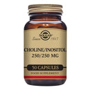 Solgar Choline 250 mg / Inositol 250 mg Vegetable Capsules - Pack of 50 - Supports Metabolising Nutrients - Improves Transport of Fat for a Clear Liver - Vegan and Gluten Free