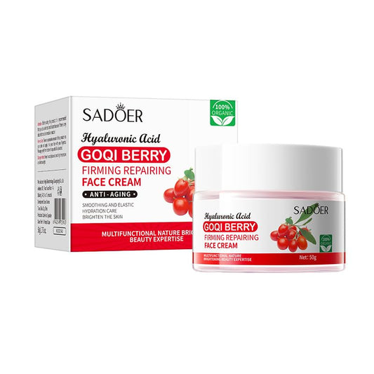 Berry Facial Cream,Goji Berry And Hyaluronic Acid Face Cream,Anti-Aging Face Moisturizer,Skin Tightening Anti Wrinkle Cream For Face Firming,Repairing,Dark Spot Removal Moisturiser Face Women Men