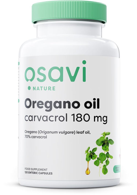Osavi Oregano Oil Carvacrol, 180mg - 120 enteric caps