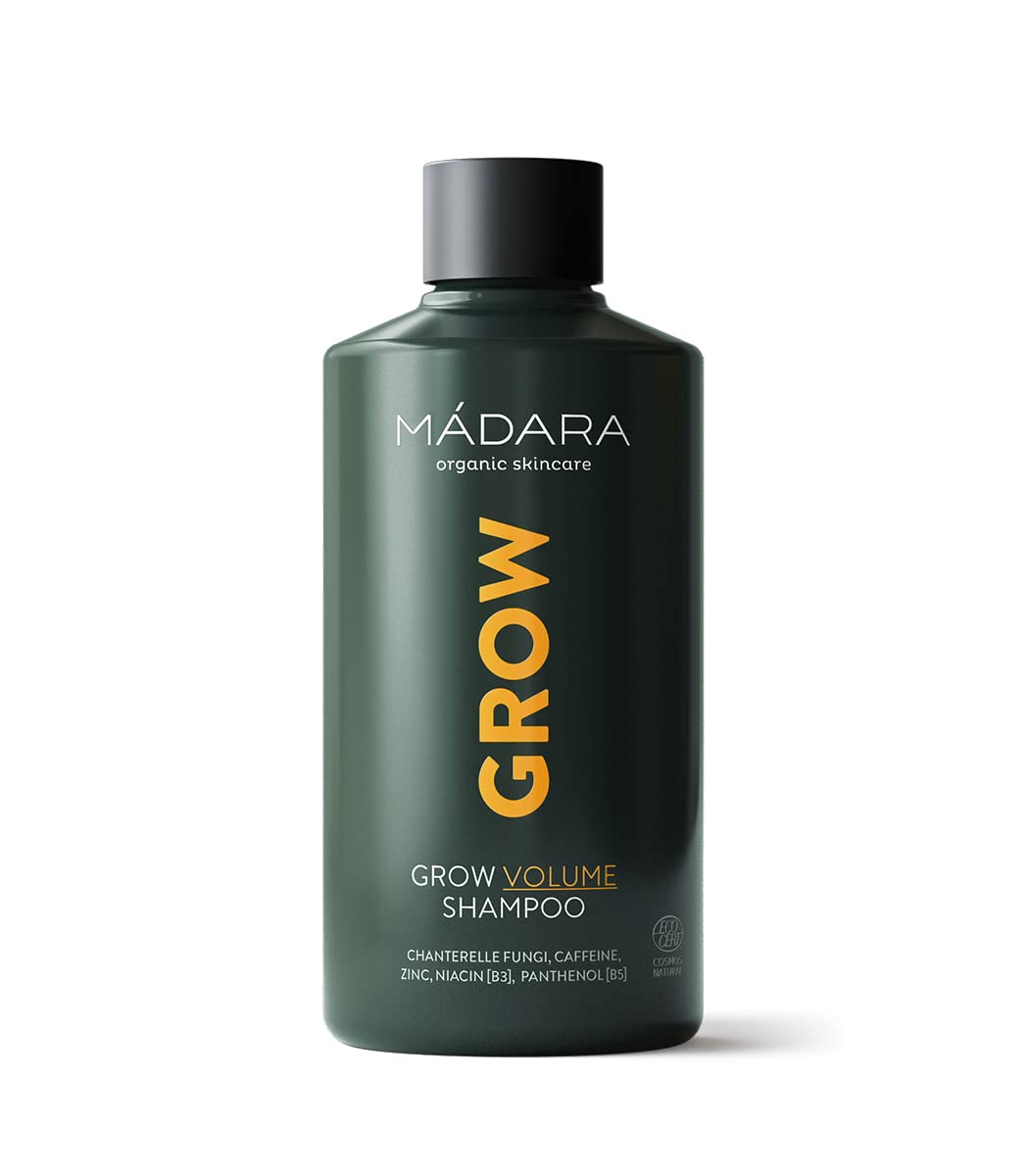 MÁDARA Grow Volume Shampoo - Organic Skincare Natural Hair Growth Shampoo, Hair Thickening Treatment - 250ml