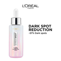 L'Oreal Paris Glycolic Bright Serum, 1% Glycolic Acid, 2% Niacinamide Serum, Visibly Minimizes Spots, Reveals Even Skin Tone, Glycolic Bright Skin, 15ml