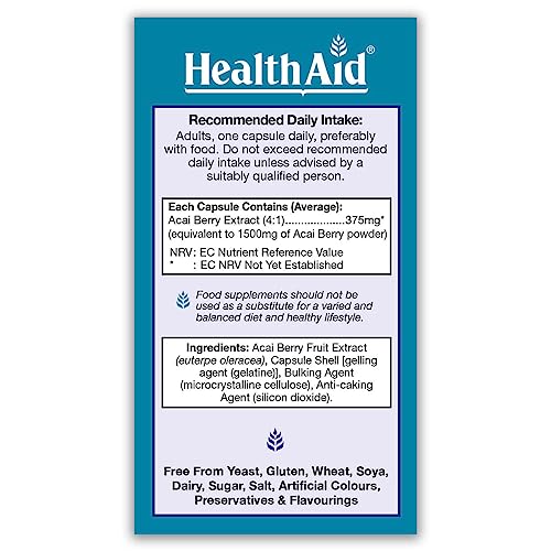 HealthAid AcaiAce Acai Berry 1500mg 30 Capsules