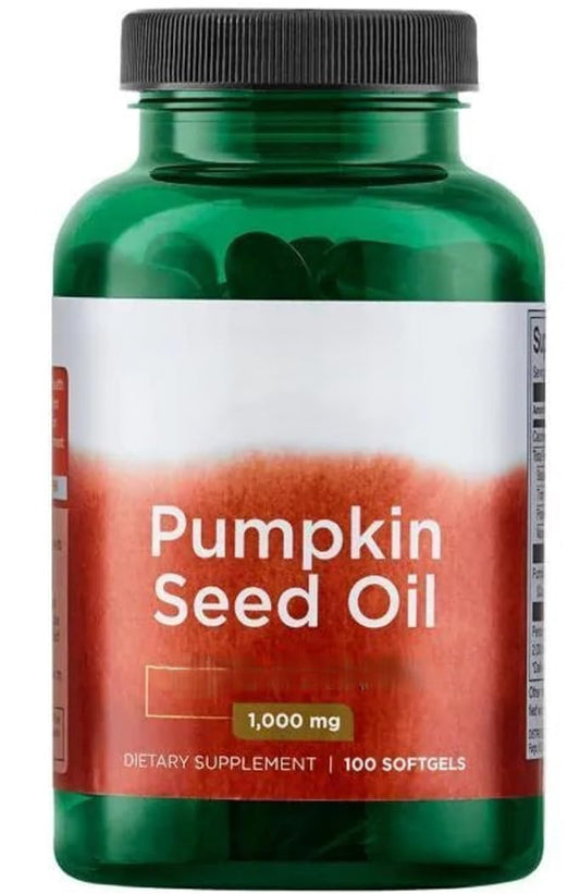 Generic Food Supplement Pumpkinseed Oil, 1000mg per softgel, 100 Softgels