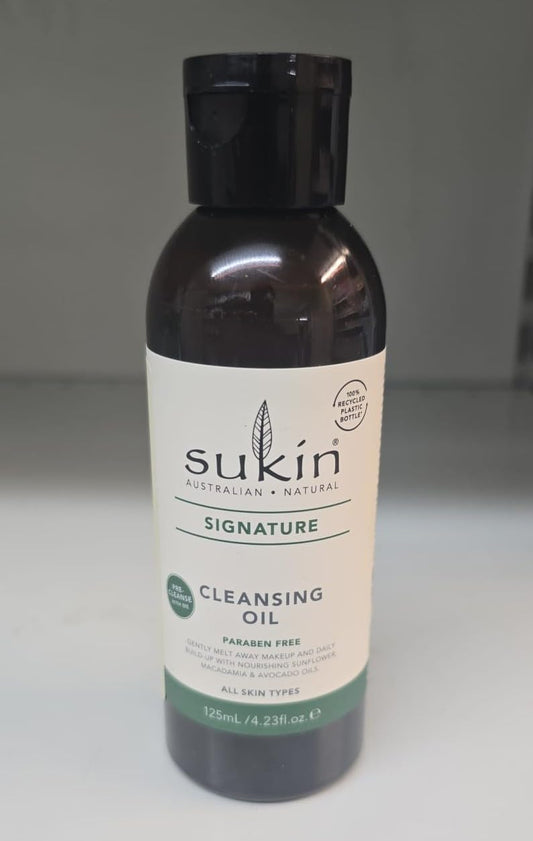 Sukin - Cleansing Oil - Signature Natural Facial Cleanser for All Skin Types - Skin Care, Facial Cleansers, Beauty Products, Skin Cleanser, Cleansing Oil for Face - 125ml