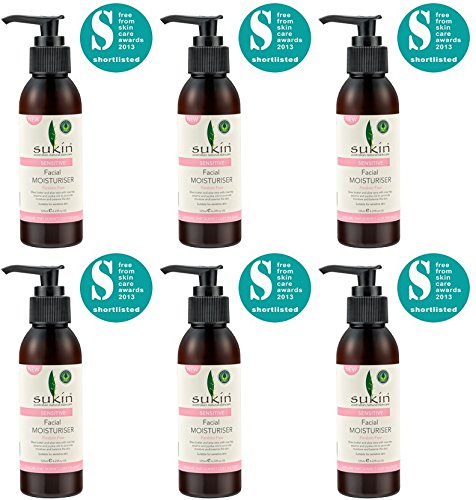 (6 PACK) - Sukin - Sensitive Facial Moisturiser | 125ml | 6 PACK BUNDLE