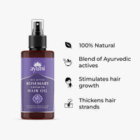 Ayumi Rosemary oil for hair growth castor oil organic coconut oil fenugreek diluted rosemary oil hair mask skin care essential oils massage oil lash serum