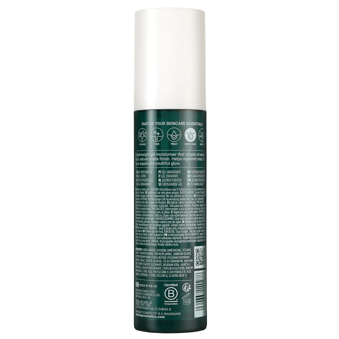 Shakeup Cosmetics Mens Face Moisturiser - Oil Control Matte Moisturiser for Men with Hyaluronic Acid - Lightweight Daily Face Cream for Oily and Combination Skin, 50ml (Face 4ward)