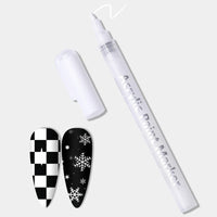 Quick Dry Fine Tips Nail Art Pen, Nail Varnish Pens For DIY Manicure, Nails Drawing Pen For DIY,White Nails Pencil, French Tip Stamp Pens, Manicure Tools(White)