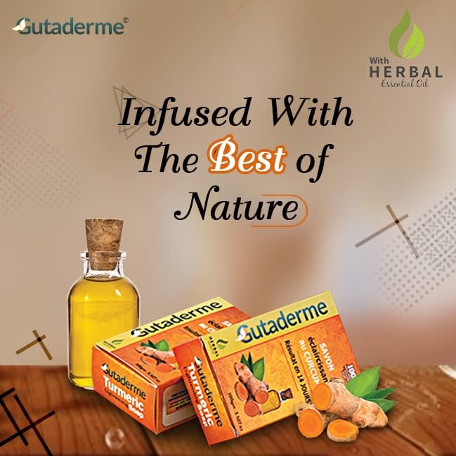 Turmeric Skin Soap - Natural Beauty Soap Bar for Acne, Dark Spots, Smooth Skin, Moisturizing Face Soap
