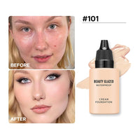 OKAQEE Full Coverage Foundation - Waterproof Cream Face Foundation - Long Lasting Foundation - Buildable Medium Coverage - Natural Flawless Oil-Controlling Leightweight Feel (101 Fair)
