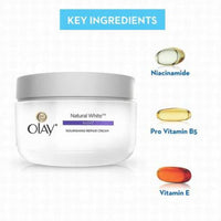 Olay OLAY NATURAL WHITE 7 IN ONE NIGHT NOURISHING REPAIR CREAM 50 GM
