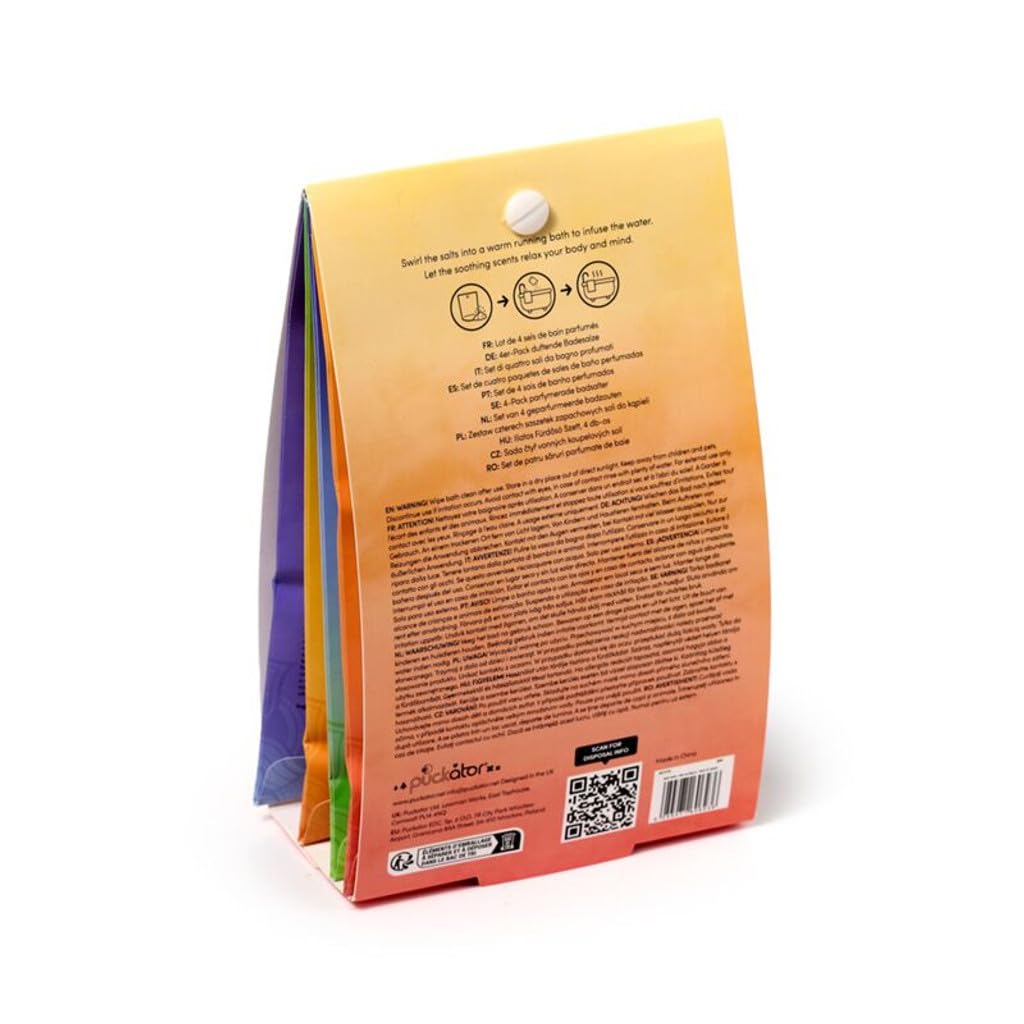 Set of 4 Chakra Bath Salt Sachets