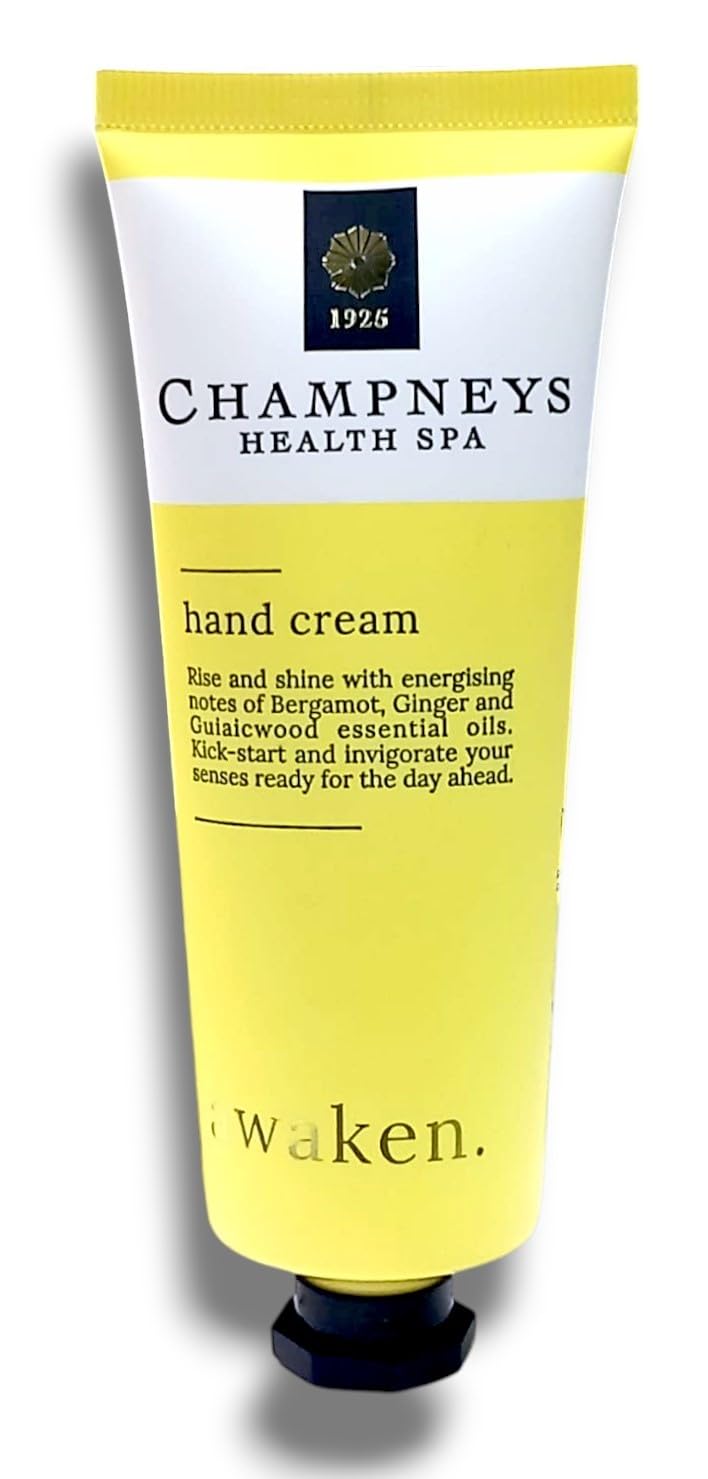 Generic Champney Health Spa | Awaken Hand Cream with Bergamot, Ginger and Guaiaicwood Essential Oils | Kick-Start & Invigorate Your Senses Ready For The Day Ahead | 75mL