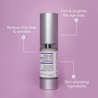 SKINICIAN Ageless Peptide Eye Complex - Anti-Wrinkle Eye Cream with Hyaluronic Acid & Vitamin C - Peptide Serum Eye Cream for Dark Circles - Stimulate Collagen Product - Vegan & Cruelty Free (15ml)