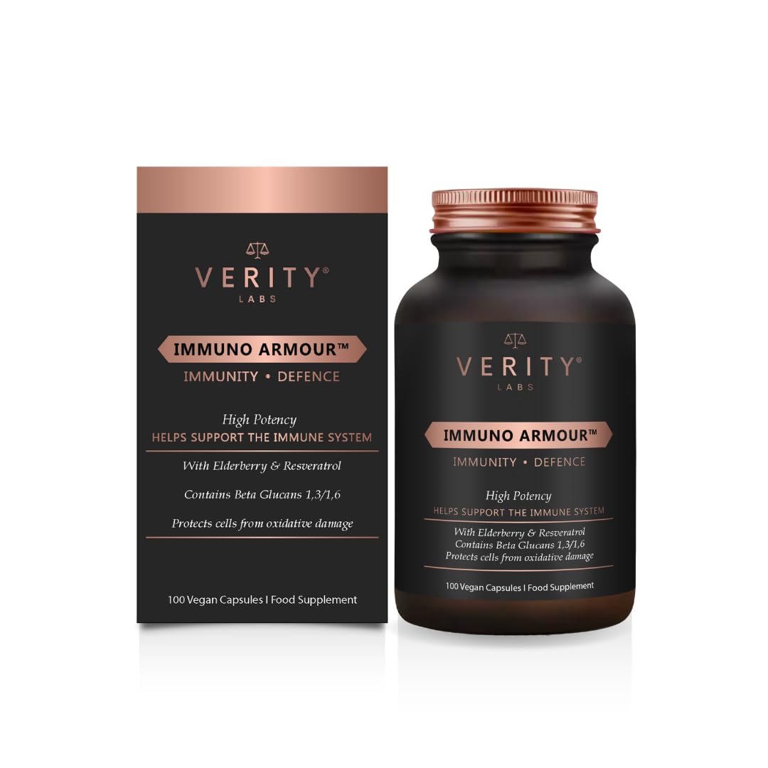 Verity Labs VERITY LABS Immuno Armour Cold and Flu | High Strength Immunity Support | Vitamin C, Vitamin D, Zinc, Elderberry, Probiotics, NAC Supplement