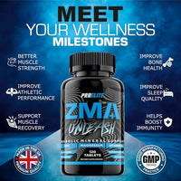 ZMB6 120 Tablets Gluten Free Vegan Vitamin B6, Magnesium and Zinc Tablet | Normal Muscle Function & Energy Yielding Metabolism | Muscle Growth & Sleep Support | PROELITE UK (120 Count (Pack of 1))
