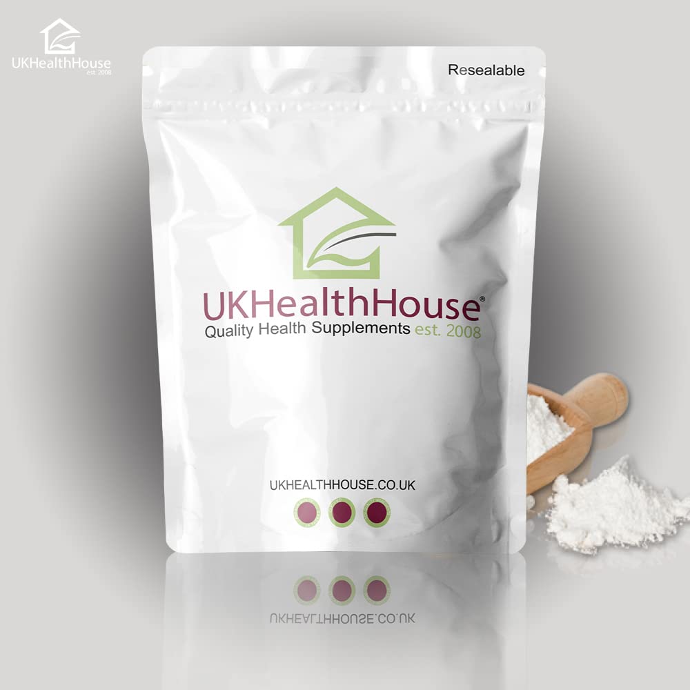 500g UKHealthHouse Glycine Powder 500g - Anti Inflammatory, Sleep Aid - Recovery, GH Release 100% Pure Glycine, Vegan Friendly, Boosts Protein Synthesis, White